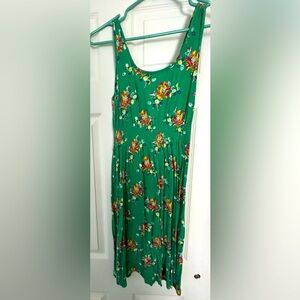 Green cotton sundress